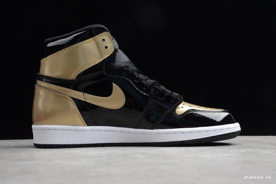 Patent High 007 Retro Jordan 1 861428-007 861428 Gold Toe  NRG 1208